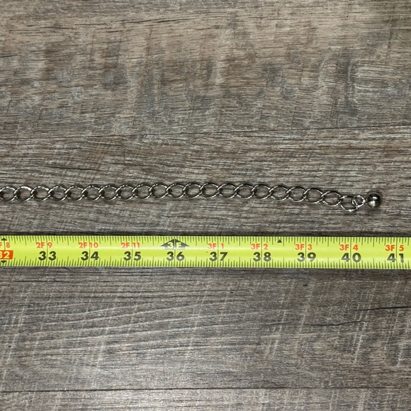 Silver Medallion Crystal Adorned Chain Belt For Women Boho, Western, Cowgirl - Picture 7 of 15